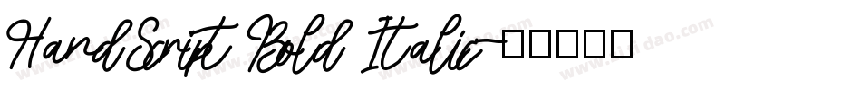 HandScript Bold Italic字体转换
